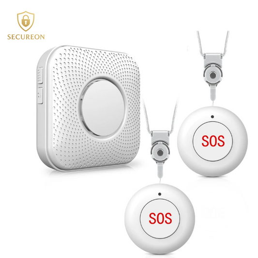 Botón de Emergencia Inalámbrico SOS 433MHz – Llamada Remota para Sistema de Alarma de Cuidados en el Hogar para Pacientes y Personas Mayores