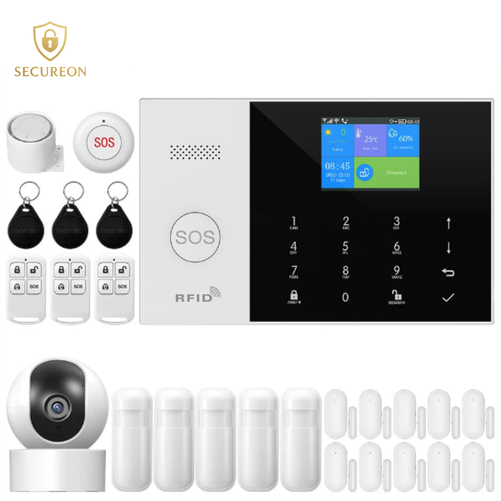 SECUREON NOVA I Alarma Residencial Tuya Smart GSM WiFi para el Hogar Alarma de seguridad inalámbrica