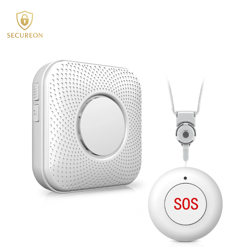 Botón de Emergencia Inalámbrico SOS 433MHz – Llamada Remota para Sistema de Alarma de Cuidados en el Hogar para Pacientes y Personas Mayores