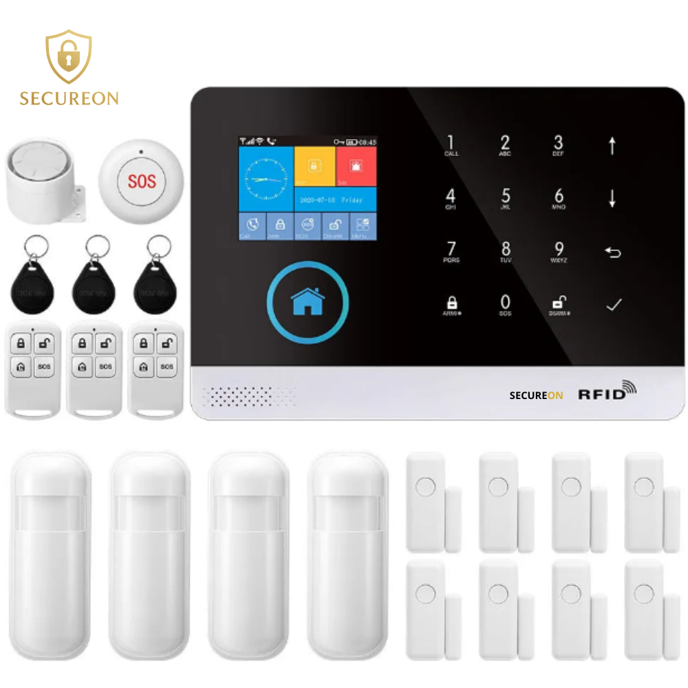 SECUREON EDGE I Alarma para el Hogar 103 4G Inalámbrico – Sistema de Seguridad WiFi con Sensor de Puerta y Movimiento, Control por App