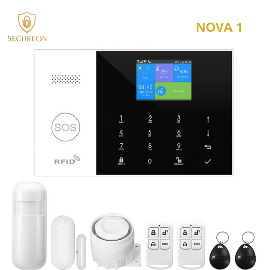 SECUREON NOVA I Alarma Residencial Tuya Smart GSM WiFi para el Hogar Alarma de seguridad inalámbrica