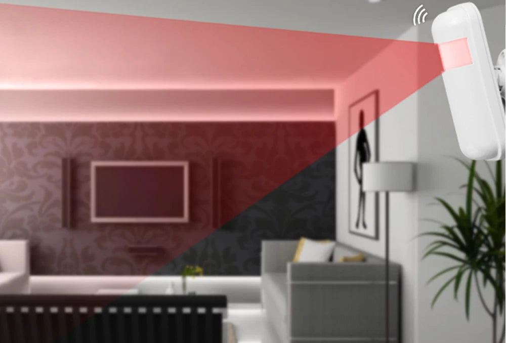 Sensor Detector de Movimiento PIR Infrarrojo 433 MHz para Sistema de Alarma